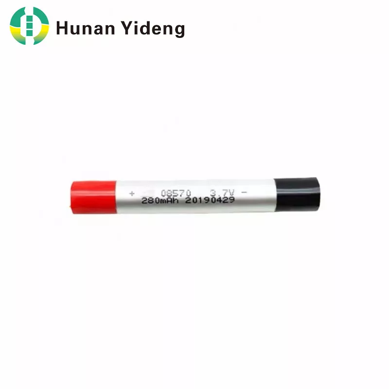 08570 Batería cilíndrica delgada de polímero de litio de 3,7 V y 280 mAh