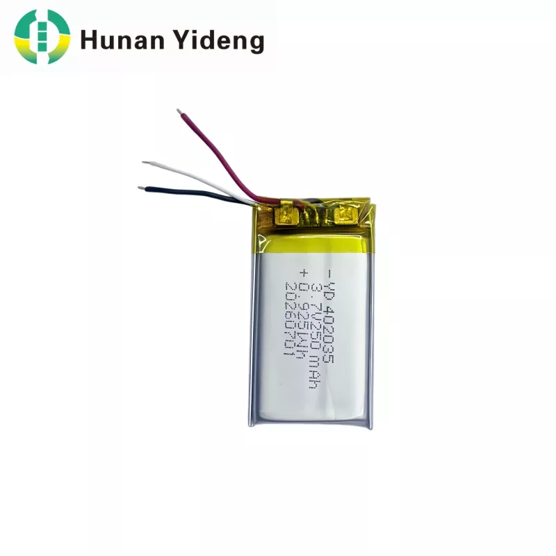 402035 batería elegante del polímero de Li de la cámara de 3.7v 250mAh VR